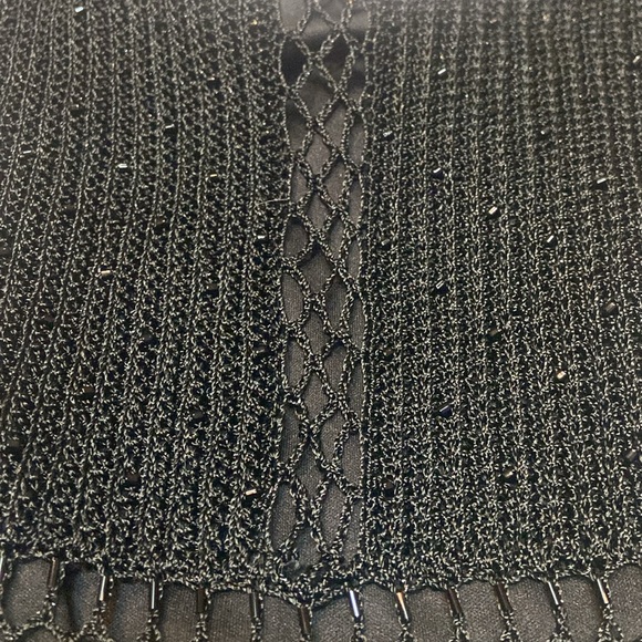 ETOILE Evening Collection Size M Black Crochet Dress NWT Needs Small Repair - Picture 13 of 16